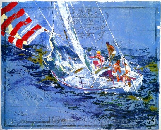 Leroy Neiman Nantucket Sailing
